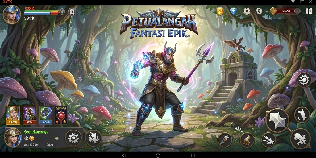 Tampilan gameplay 33ZK dengan karakter dan lingkungan yang kaya.