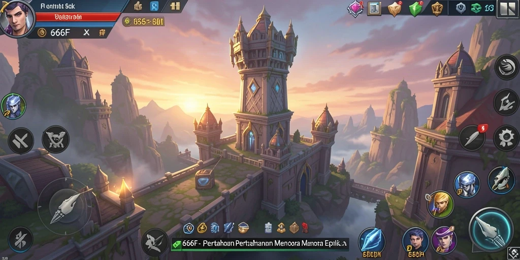 Tangkapan layar dari gameplay seru Tower Defense di 666F.