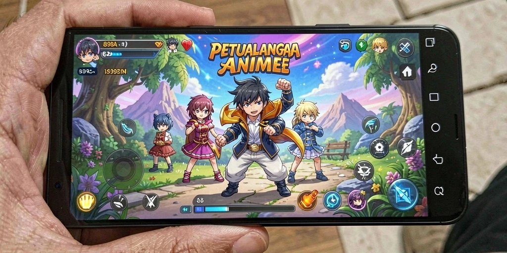 Tampilan gameplay 898A dengan karakter Anime yang menarik.