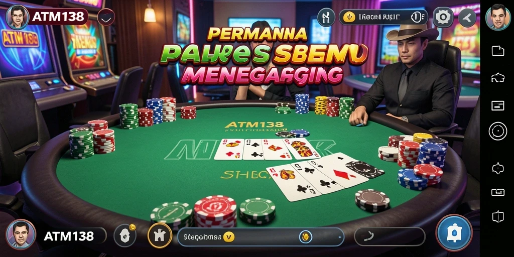 Screenshot gameplay Poker di ATM138 menampilkan aksi seru dan grafis menawan.