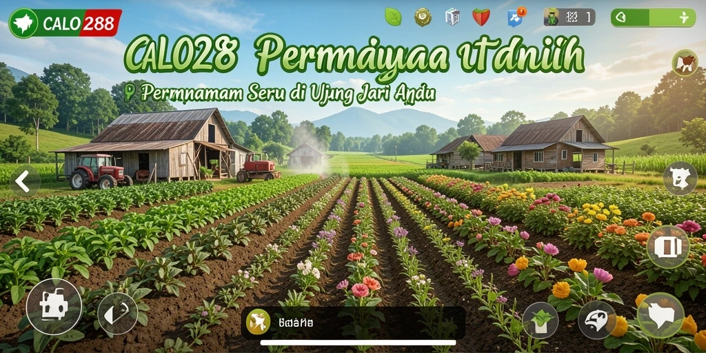 Tampilan gameplay CALO288 yang menampilkan aktivitas pertanian.