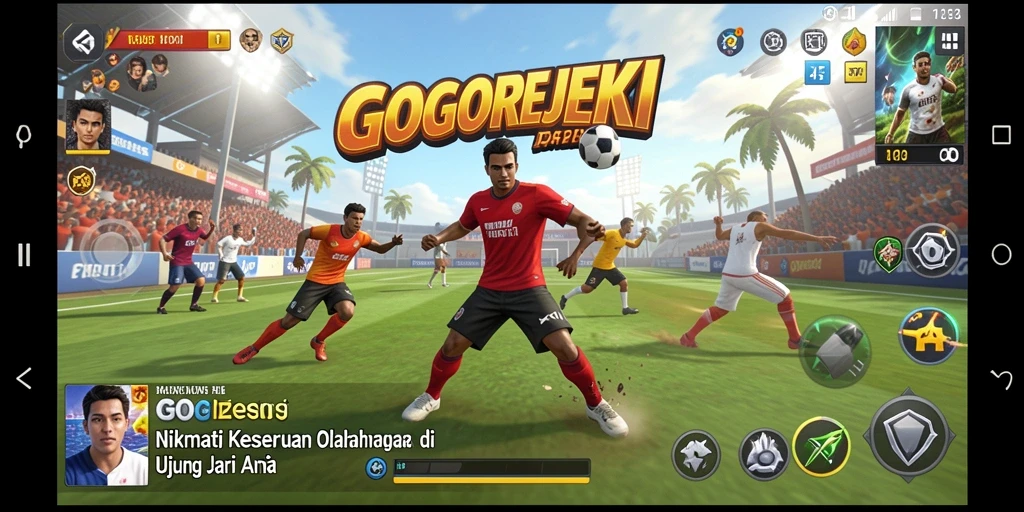 Tampilan gameplay seru dari GOGOREJEKI yang penuh aksi olahraga.