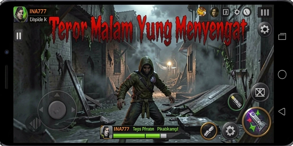 Screenshot gameplay menegangkan dari INA777 dengan suasana mencekam.