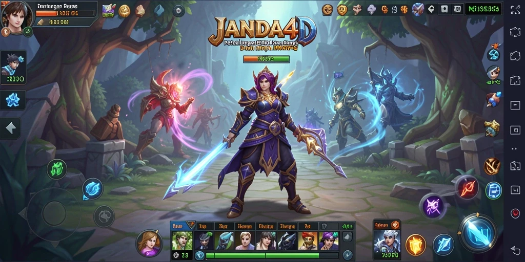 Tampilan gameplay JANDA4D yang menampilkan petualangan seru dalam MMORPG.