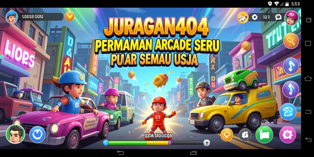 Tampilan gameplay seru JURAGAN404 yang menguji kecepatan dan ketangkasan.
