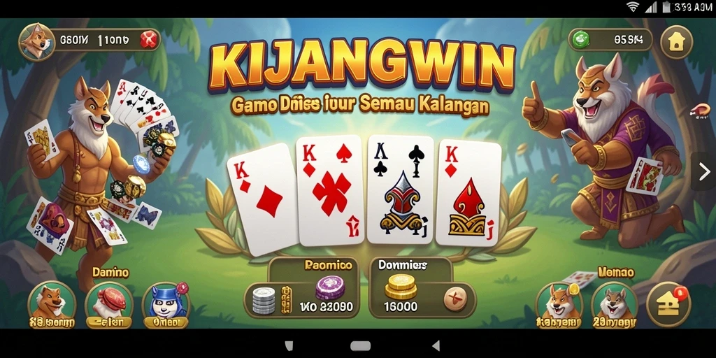 Tangkapan layar gameplay KIJANGWIN dengan grafik menawan.