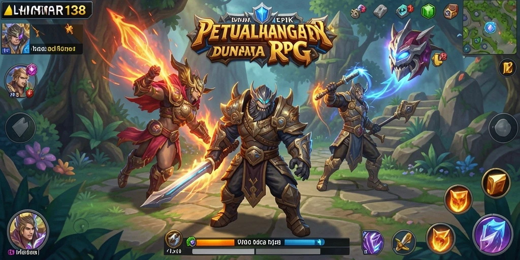 Tampilan gameplay yang mendebarkan dalam LANCAR138 RPG.