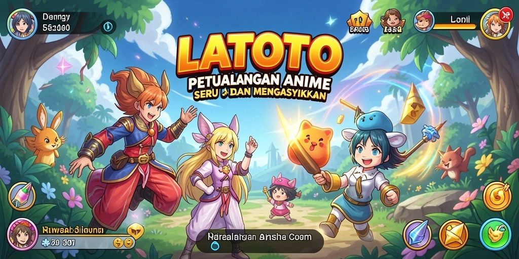 Screenshot gameplay LATOTO menampilkan aksi karakter Anime yang seru.