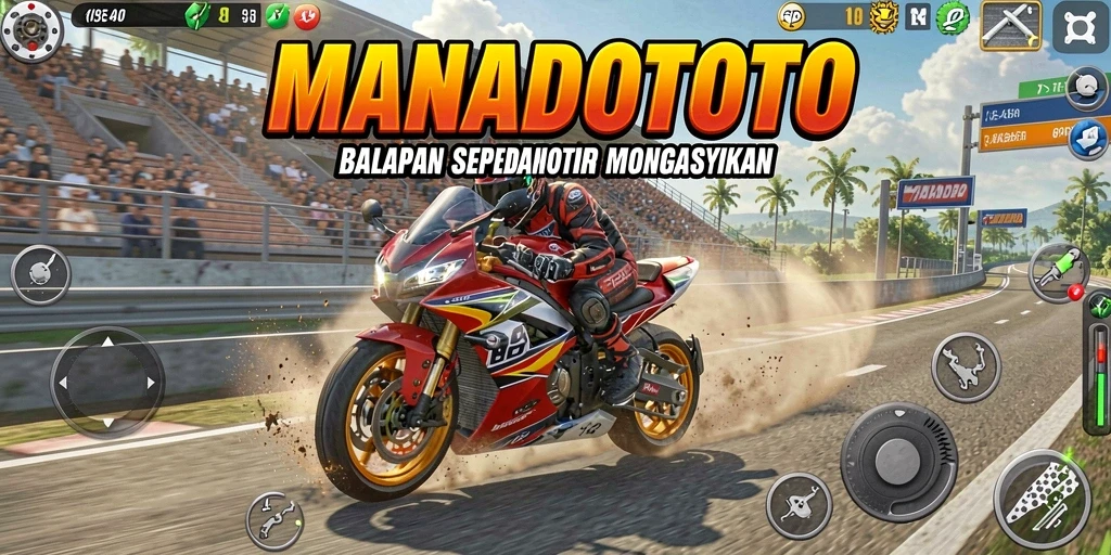 Tampilan seru aksi balapan sepeda motor di MANADOTOTO.
