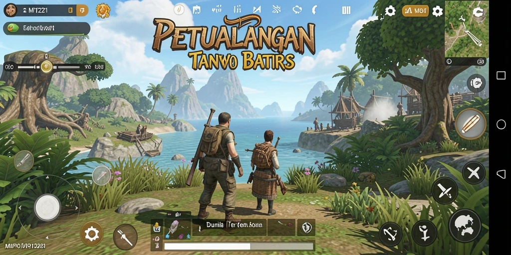 Tangkapan layar gameplay MPO1221 menampilkan petualangan di dunia terbuka.