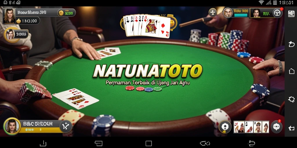Screenshot gameplay NATUNATOTO yang menampilkan keseruan bermain Poker.