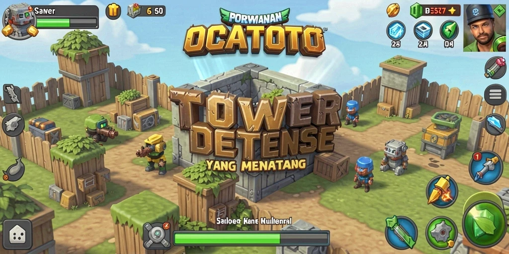 Gameplay Tower Defense yang mendebarkan di OCATOTO.