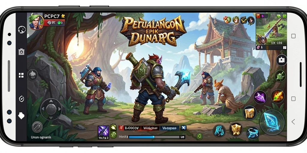 Gameplay PCPC7 menampilkan pertempuran epik dan eksplorasi dunia terbuka.