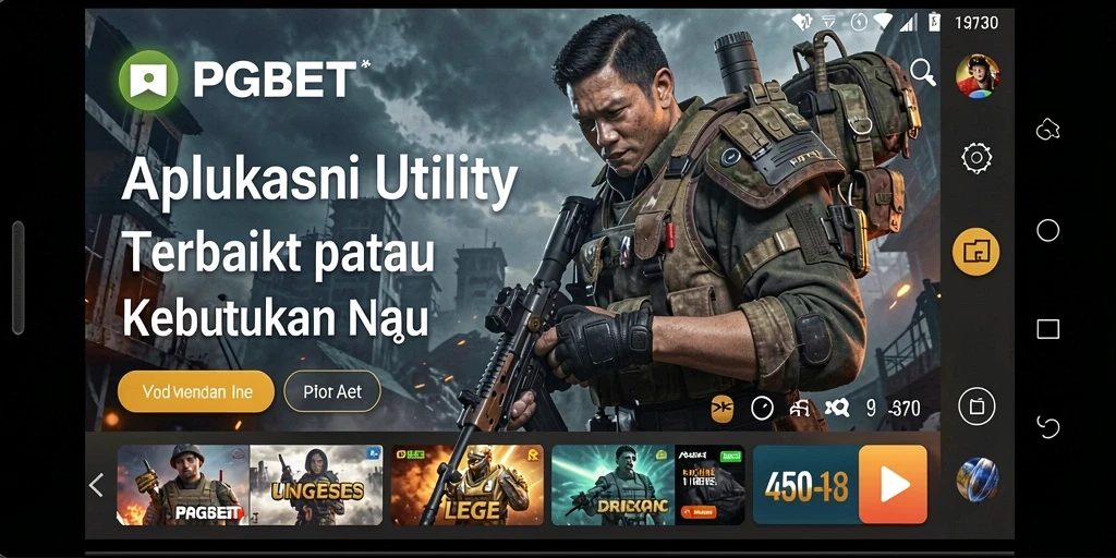 Tampilan antarmuka pengguna PGBET yang modern dan intuitif.