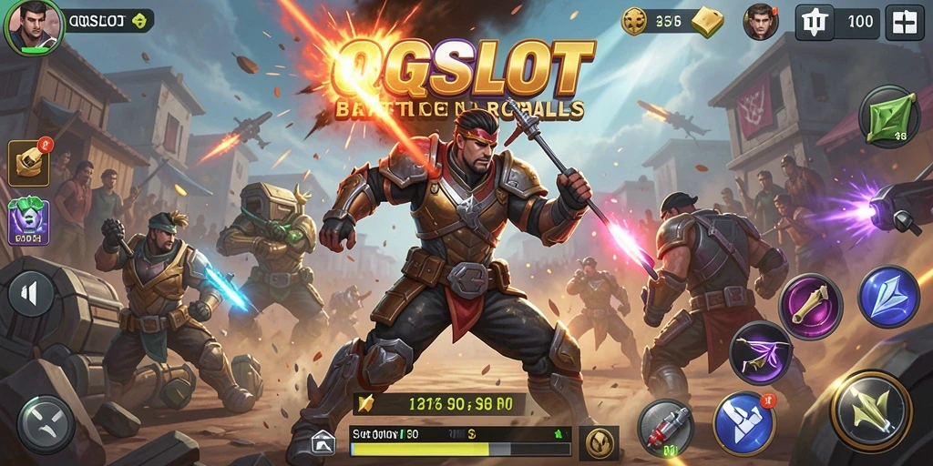 Tangkapan layar menunjukkan intensitas pertempuran dalam QQSLOT.