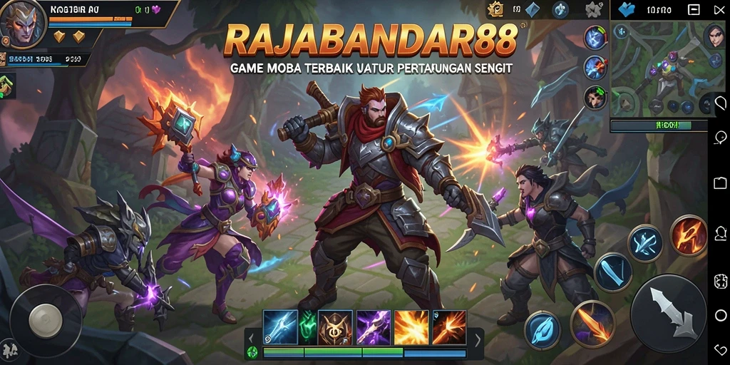 Screenshot gameplay <strong>RAJABANDAR88</strong> yang menampilkan aksi seru pertarungan tim.