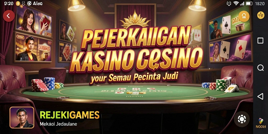 Tampilan menarik dari gameplay Kasino REJEKIGAMES yang mendebarkan.