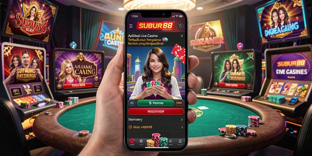 Tampilan screenshot gameplay SUBUR88 dengan dealer live yang interaktif.