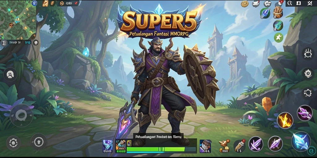 Gameplay SUPER5 yang menakjubkan dengan pertarungan seru dan grafis indah.