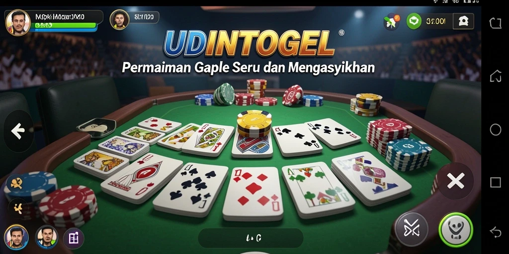 Screenshot gameplay seru dari UDINTOGEL saat bermain Gaple.