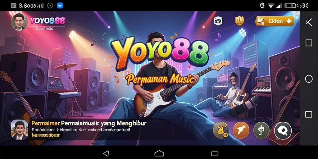 Tampilan gameplay seru dari YOYO88 yang menampilkan berbagai tantangan musik.